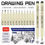 JiMiao Sketching Needle Pens Set – 12 Pcs
