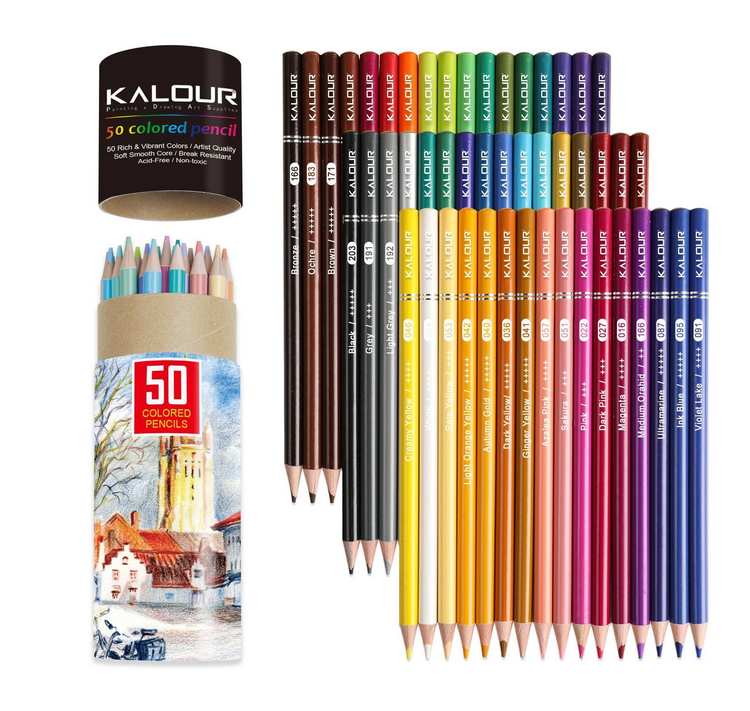 KALOUR 50 pcs Color Pencil Set Professional Art Hand-Painted Graffiti Oily Color Pencils School Painting Art Supplies KALOUR 50 pcs Color Pencil Set Professional Art Hand-Painted Graffiti Oily Color Pencils School Painting Art Supplies
