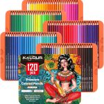 KALOUR Professional Colored Pencils,Set of 120 Colors,Artists Soft Core with Vibrant Color,Ideal for Drawing Sketching Shading,Coloring Pencils for Adults Artists Beginners