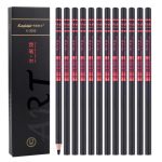 KASIMIR Soft Charcoal Sketch Pencils Set 12 Pcs