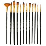 Keep Smiling Artist Paint Brush Mix Set of 12 Pcs