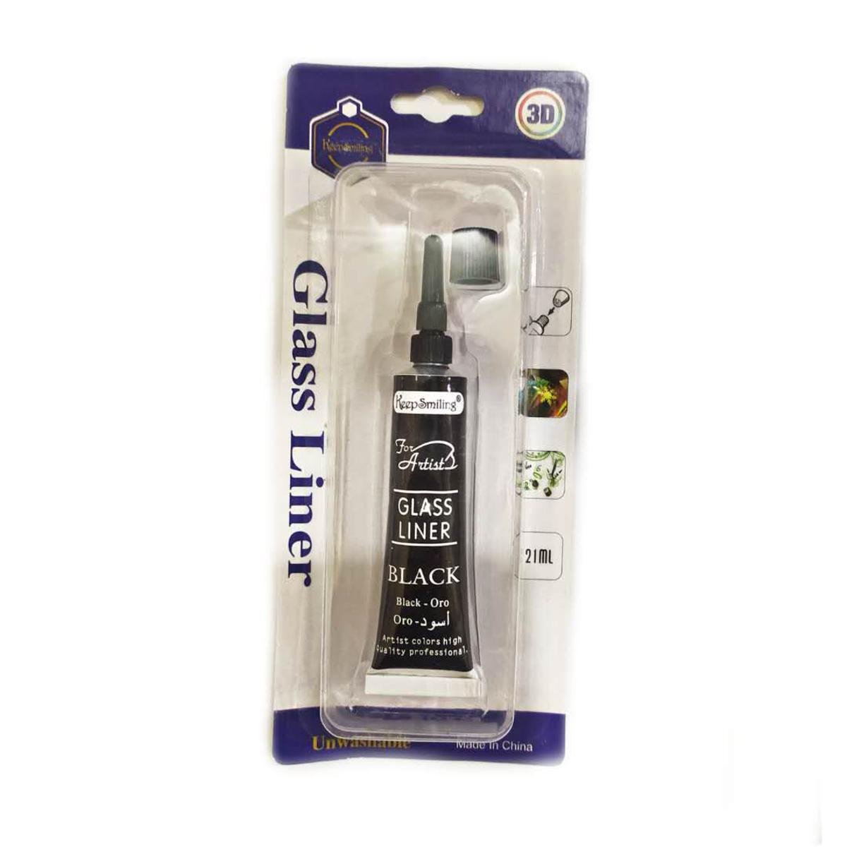 Keep smiling Glass liner color Black Keep smiling Glass liner color Black