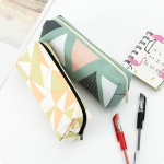 Korean style stationery pencil case storage bag geometric series student pencil case canvas large capacity pencil case pencil case customization