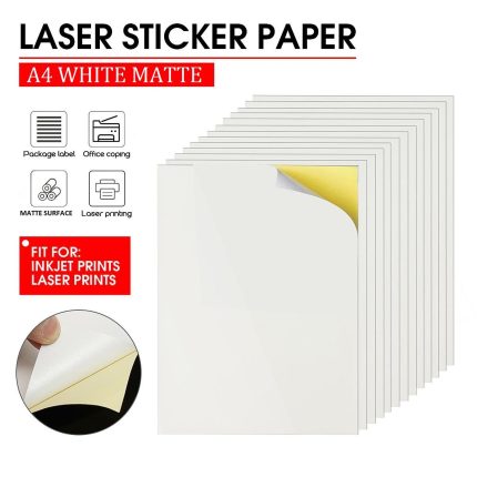 Matte A4 size sticker paper Pack of 20 Sheets