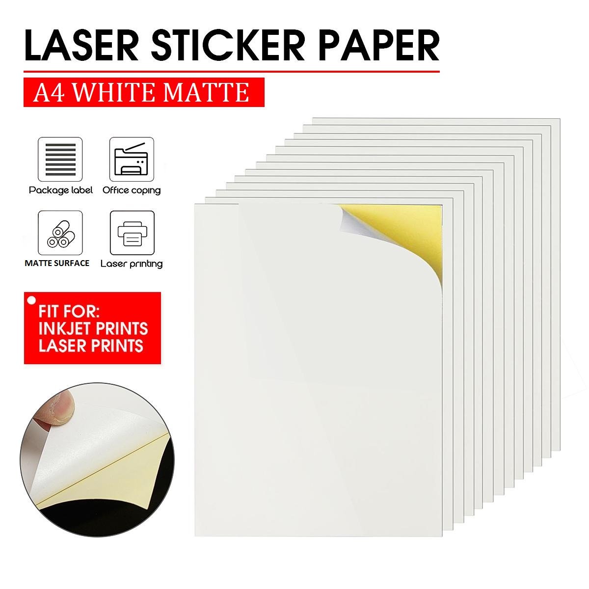Matte A4 size sticker paper Pack of 20 Sheets Matte A4 size sticker paper Pack of 20 Sheets