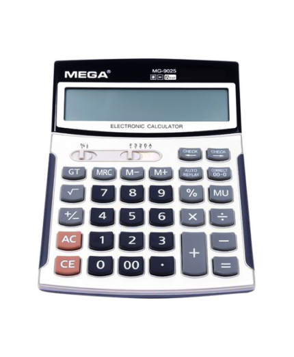 Mega MG-9025 Electronic Calculator, 12 Digit Dual Power