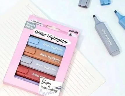 Metallic Effect Glitter Highlighter Pens