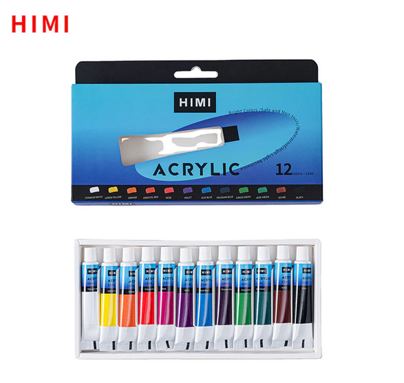 MIYA HIMI Professional Tube Acrylic Paint 12ml 12colors MIYA HIMI Professional Tube Acrylic Paint 12ml 12colors