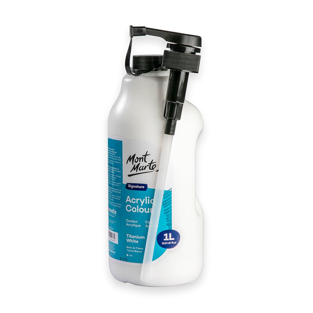 Mont Marte Acrylic Color Paint 1 litre-Titanium White Mont Marte Acrylic Color Paint 1 litre-Titanium White