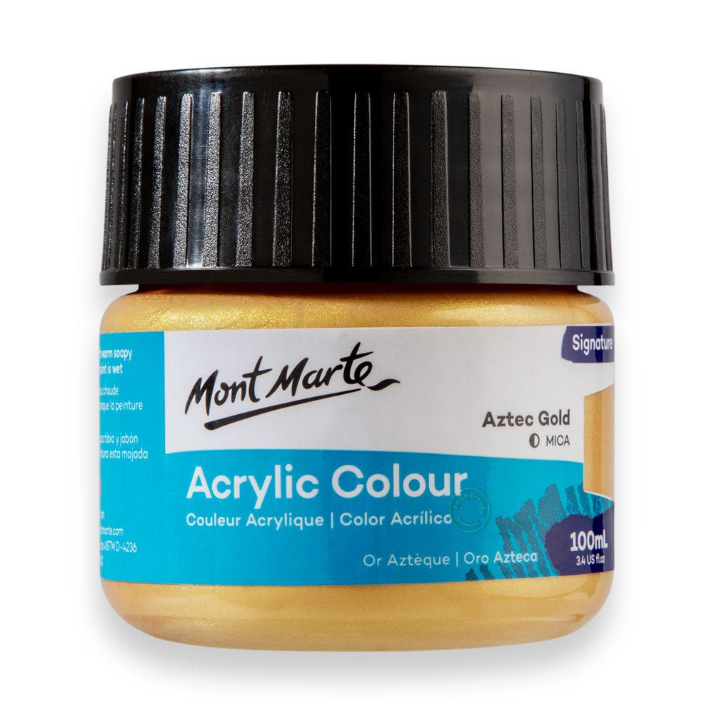 Mont Marte Acrylic Color Paint 100ML-Aztec Gold Mont Marte Acrylic Color Paint 100ML-Aztec Gold