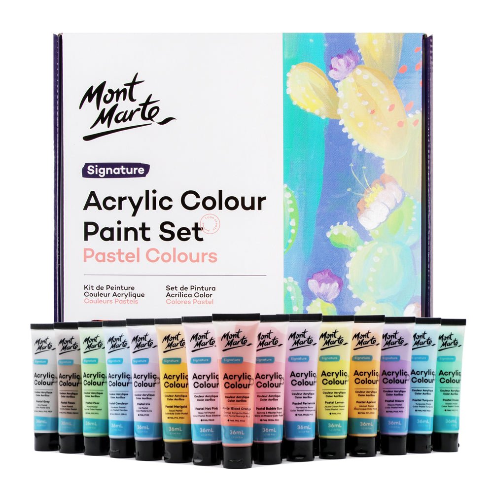 Mont Marte Acrylic Color Pastel Colors 36pc*36ml Mont Marte Acrylic Color Pastel Colors 36pc*36ml