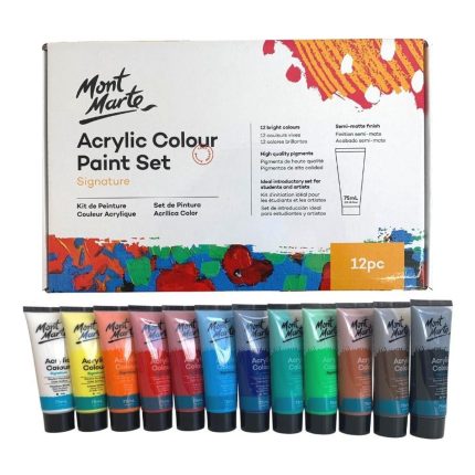 Mont Marte Acrylic Paint 75ml Tubes 12 Color shade