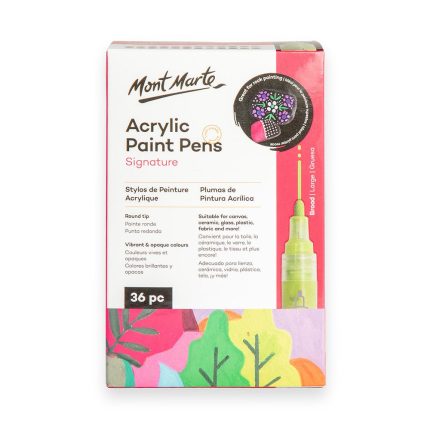 Mont Marte Acrylic Paint Pens Broad Tip 36pc