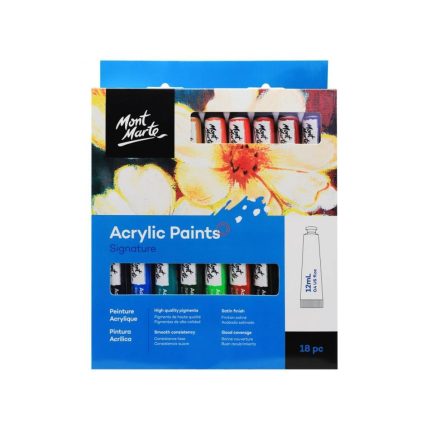 Mont Marte Acrylic Paint Set 12 ML Tube 18 Shades