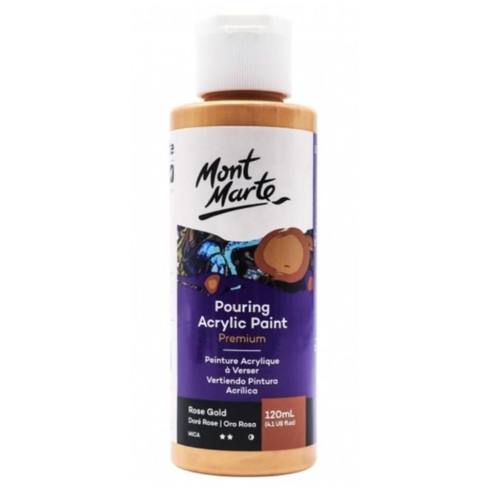 Mont Marte Acrylic Pouring Paint 120ml Rose gold Mont Marte Acrylic Pouring Paint 120ml Rose gold