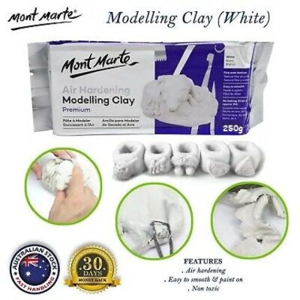 Mont Marte Air Hardening Modelling Clay Premium - White 250gm