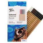 Mont Marte Coloured Charcoal Pencils 12pc