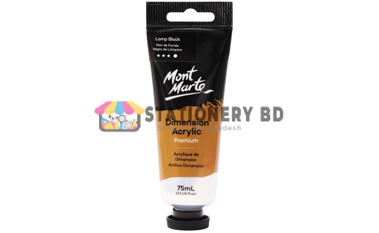 Mont Marte Dimension Acrylic 75ml-Lamp Black