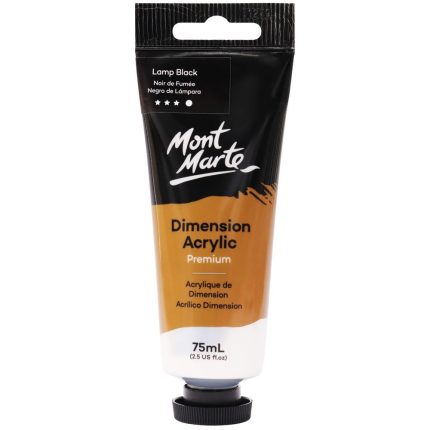 Mont Marte Dimension Acrylic 75ml-Lamp Black