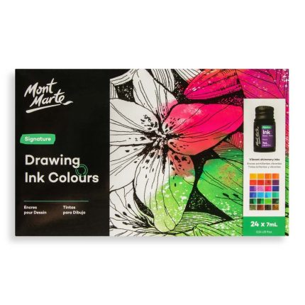 Mont Marte Drawing Ink Colours 24pc x 7ml