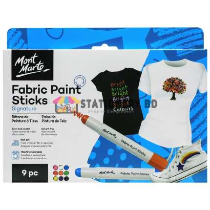 Mont Marte Fabric Paint Sticks 9pc