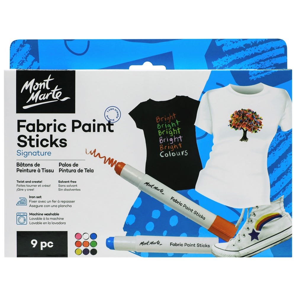 Mont Marte Fabric Paint Sticks 9pc Mont Marte Fabric Paint Sticks 9pc