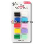 Mont Marte Make and Bake Polymer Clay -10 Color It is ideal for use in press moulds, pattern making, figure and doll modelling, canes, beading, jewellery and many other...