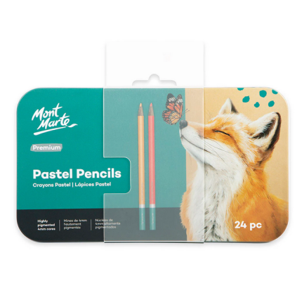 Mont Marte Pastel Pencils 24pc in Tin