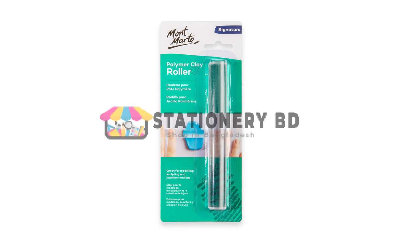 Mont Marte Polymer Clay Roller-Clear Acrylic 16cm