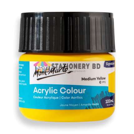 Mont Marte Premium Acrylic Color 100ml - medium yellow