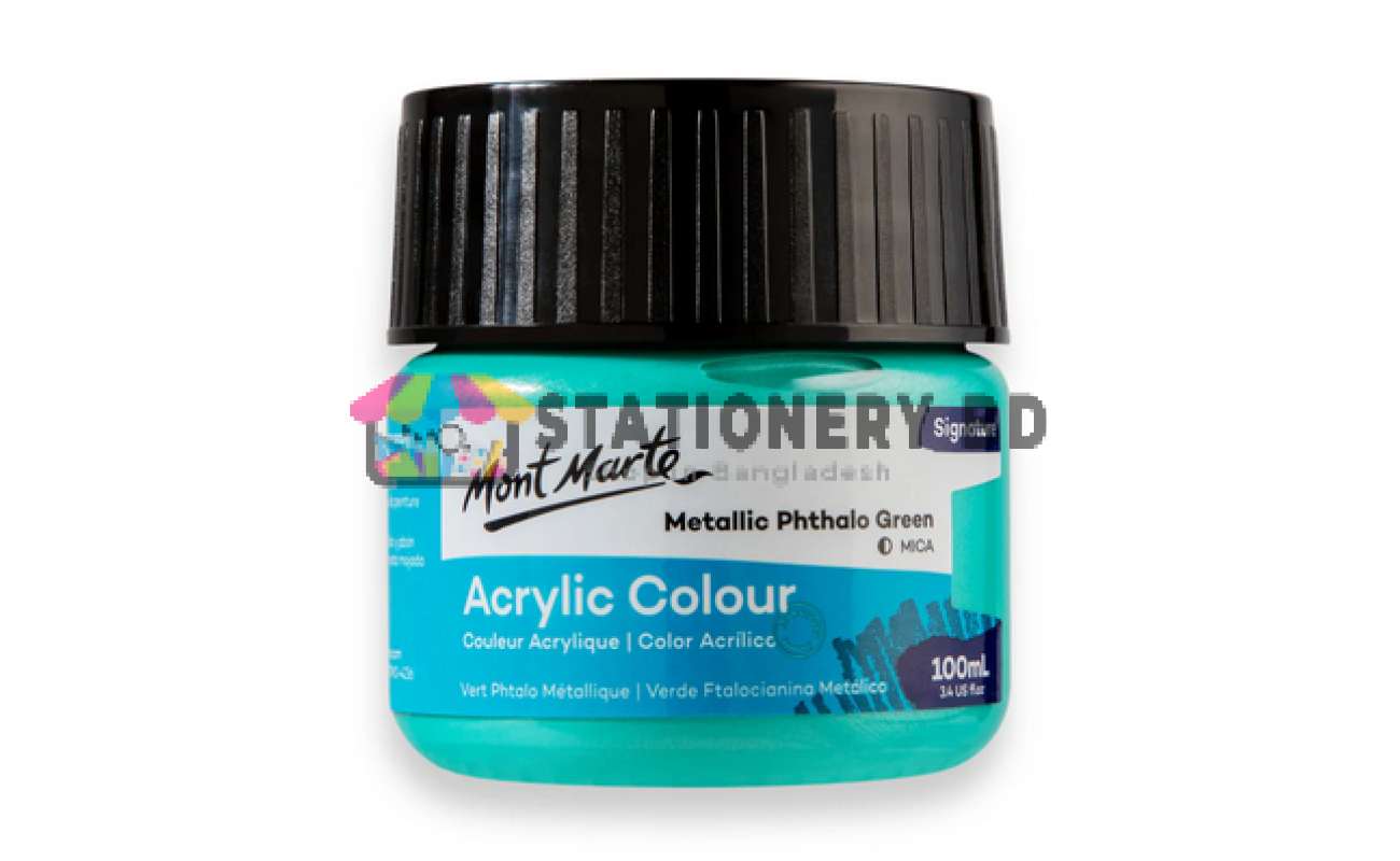 Mont Marte Premium Acrylic Color 100ml - metallicpathalogreen