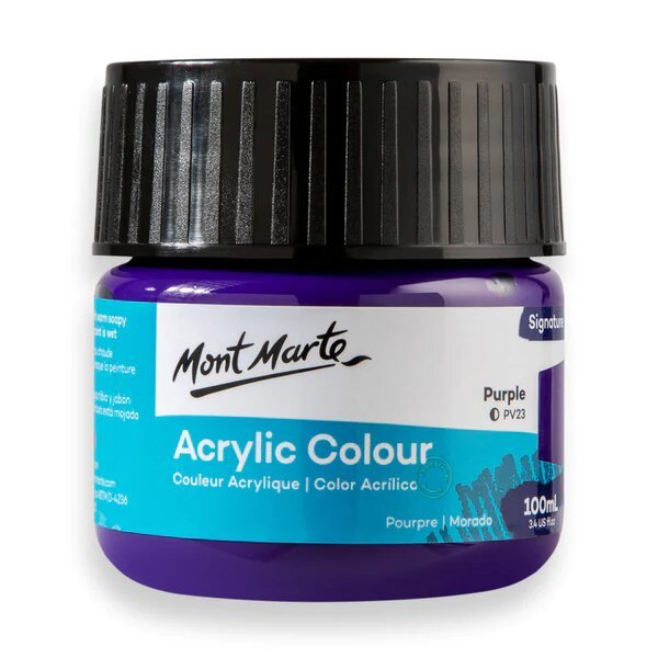 Mont Marte Premium Acrylic Color 100ml - Purple Mont Marte Premium Acrylic Color 100ml - Purple