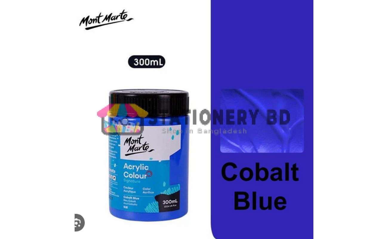 Mont Marte Premium Acrylic Colour Paint 300ml - Cobalt Blue