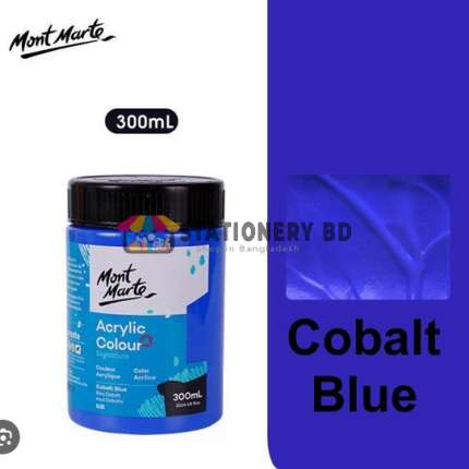 Mont Marte Premium Acrylic Colour Paint 300ml - Cobalt Blue