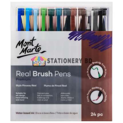 Mont Marte Real Brush Pens 24pc