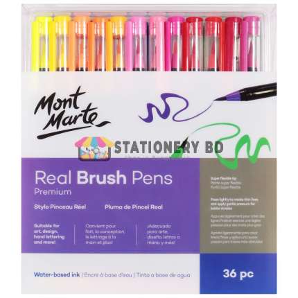 Mont Marte Real Brush Pens 36 pcs