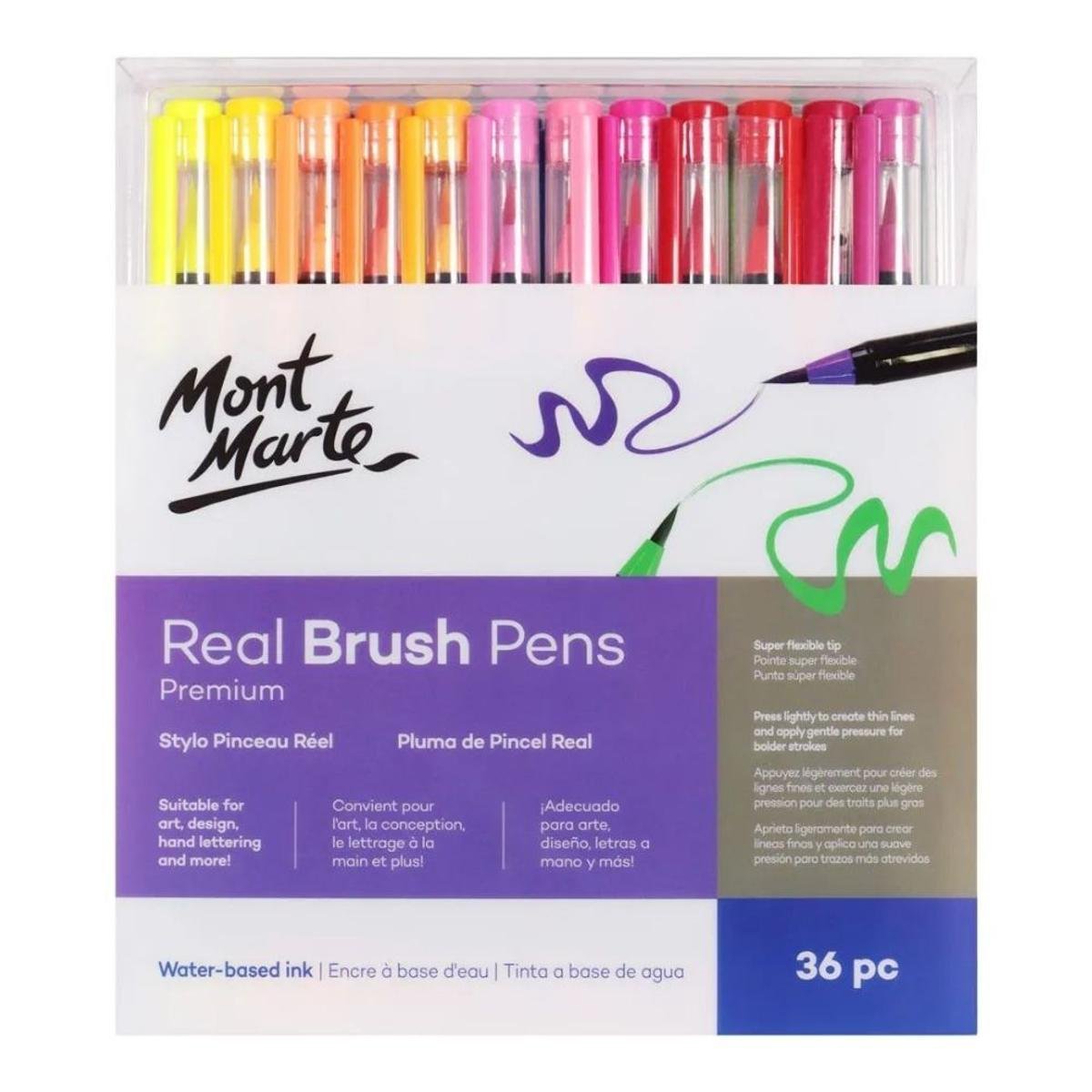 Mont Marte Real Brush Pens Premium 36pc Mont Marte Real Brush Pens Premium 36pc