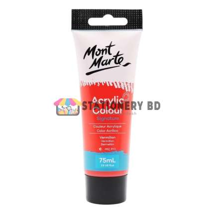 Mont Marte Signature Acrylic Paint 75ml Tube - Vermillion