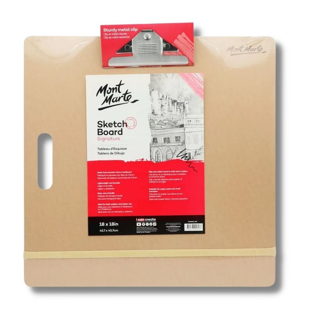 Mont Marte Sketch Board w/Clips Med Mont Marte Sketch Board w/Clips Med