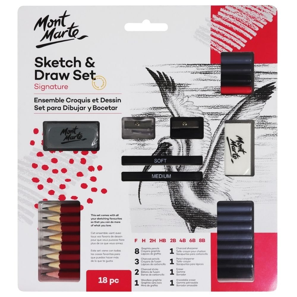 Mont Marte Sketch & Draw Set - 18pce Mont Marte Sketch & Draw Set - 18pce