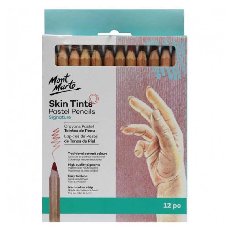Mont Marte Skin Tone Pastel Pencil 12pc