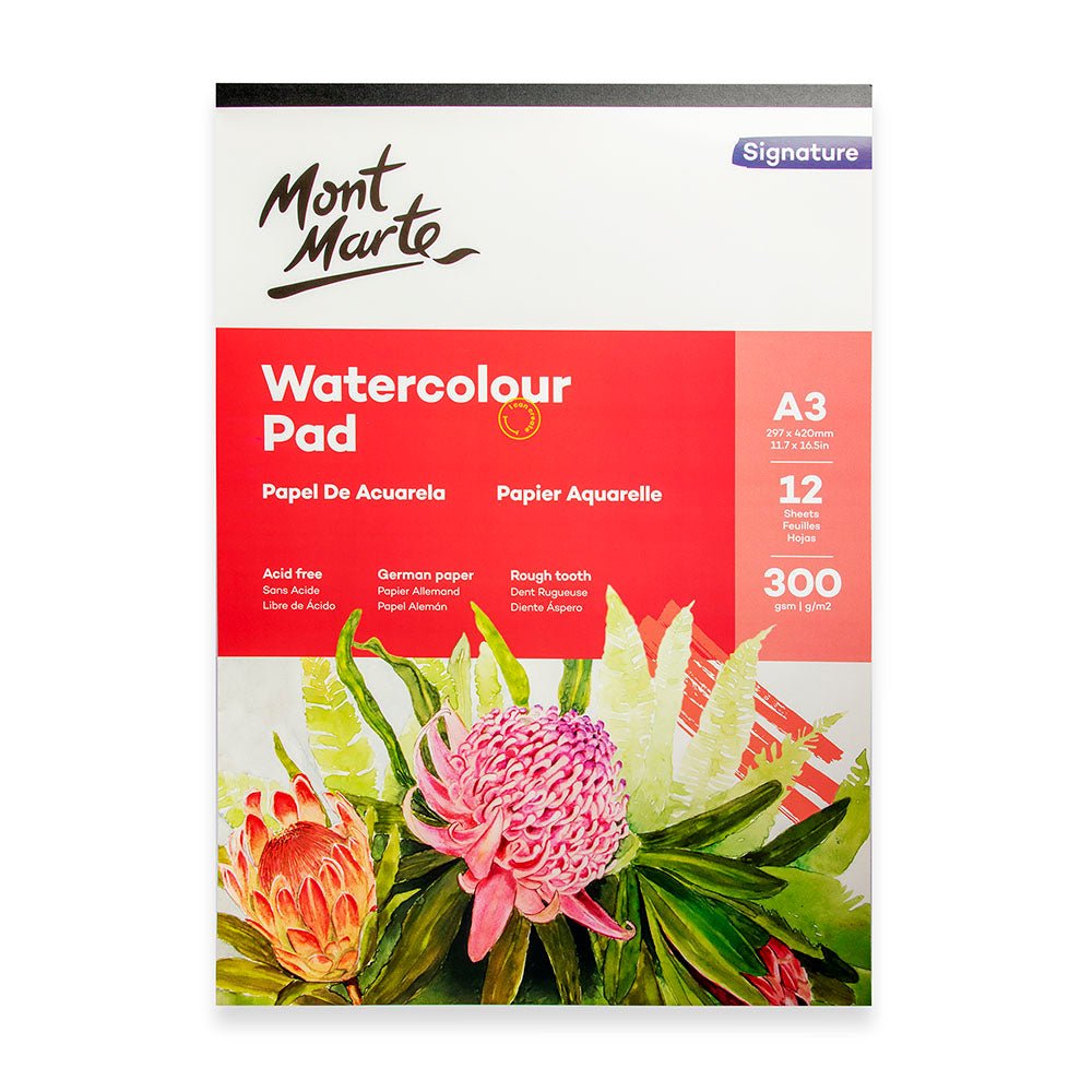 Mont Marte Watercolor Pad German Paper A3 300gsm 12 sheet Mont Marte Watercolor Pad German Paper A3 300gsm 12 sheet