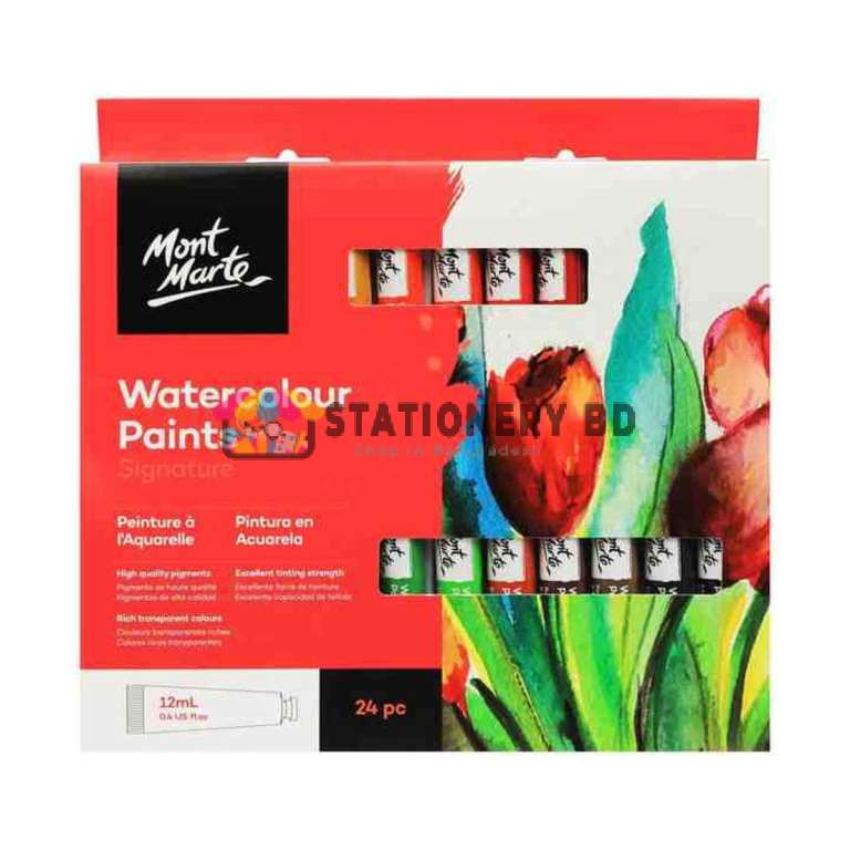 Mont Marte watercolor paint Watercolour Paints 24pc x 12ml
