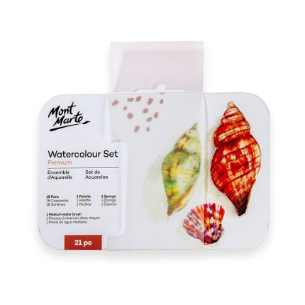 Mont Marte Watercolor Set In Tin 21pc