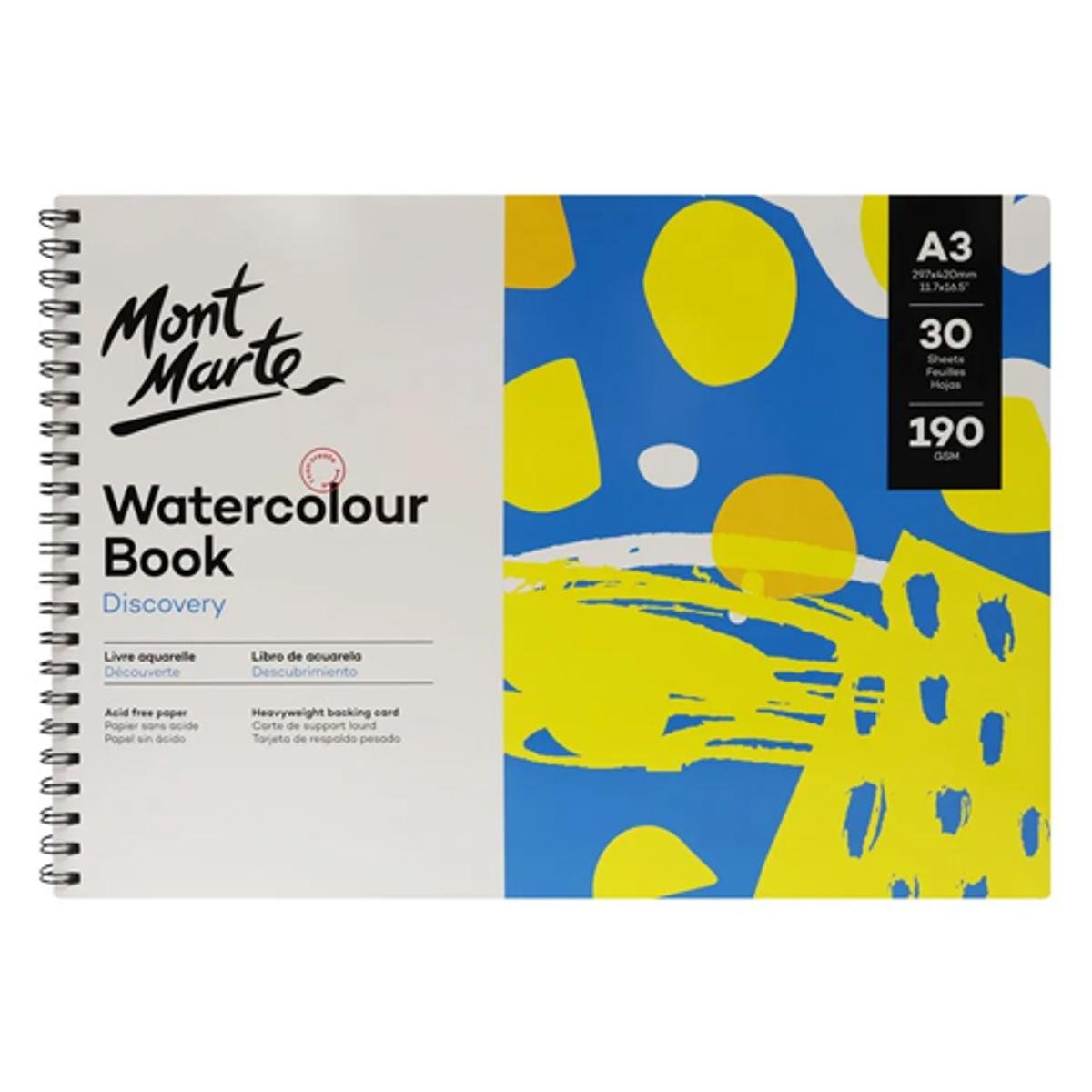 Mont Marte Watercolour Book A3 Size (30 Sheets) Mont Marte Watercolour Book A3 Size (30 Sheets)