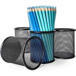PAPERTREE P908 / P909Mesh Pen Holder Round shape | High Quality Mesh Steel Material