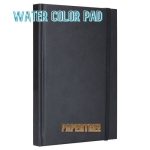 Papertree Premium A5 Watercolor & Acrylic Pad with Black Leather Cover Elastic Band 25 sheet 110gsm Hand made paper