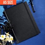 Papertree Premium Leather cover sketch book With Elastic Band A4 ,A5, 5X5 Inch Size