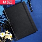 Papertree Premium Leather cover sketch book With Elastic Band A4 Size