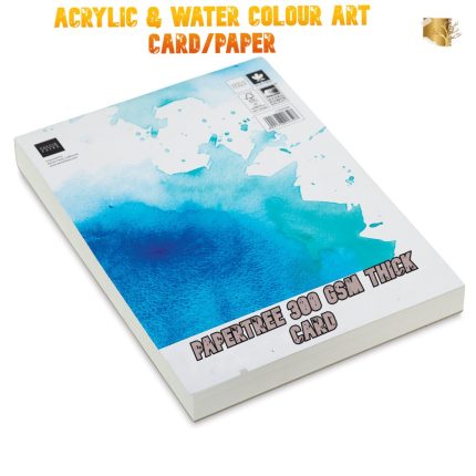 PaperTree Water and Acraylic Paint Card 300gsm- 28.5 x 18.5cm, Pack of 8 Pcs